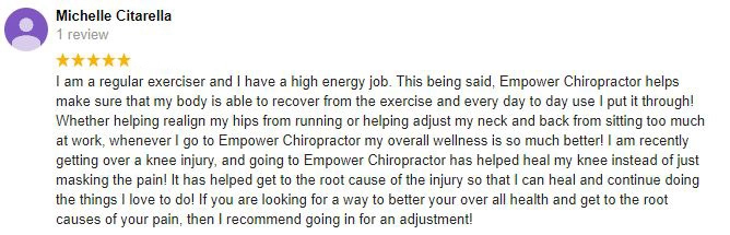 Chiropractic Excelsior MN Testimonial